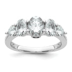 14k White Gold 2 1/6 carat Lab Grown Diamond VS+ F+ Complete Five Stone Band
