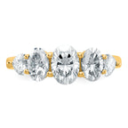14k 2 1/6 carat Lab Grown Diamond VS+ F+ Complete Five Stone Band