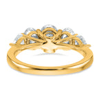 14k 2 1/6 carat Lab Grown Diamond VS+ F+ Complete Five Stone Band