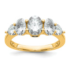 14k 2 1/6 carat Lab Grown Diamond VS+ F+ Complete Five Stone Band