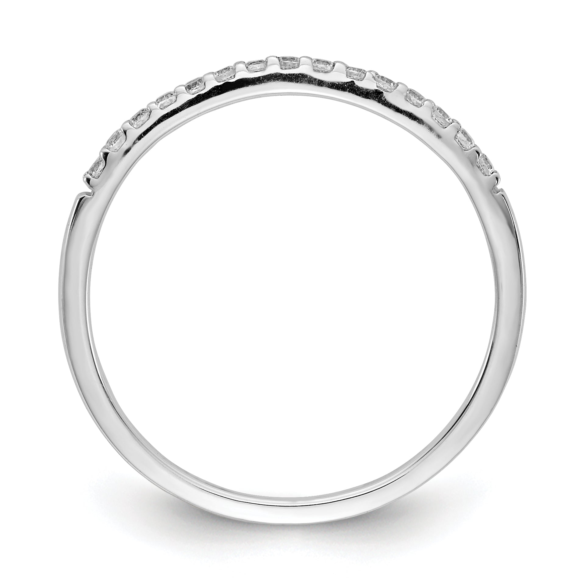 10K White Gold Diamond Band Secondary image