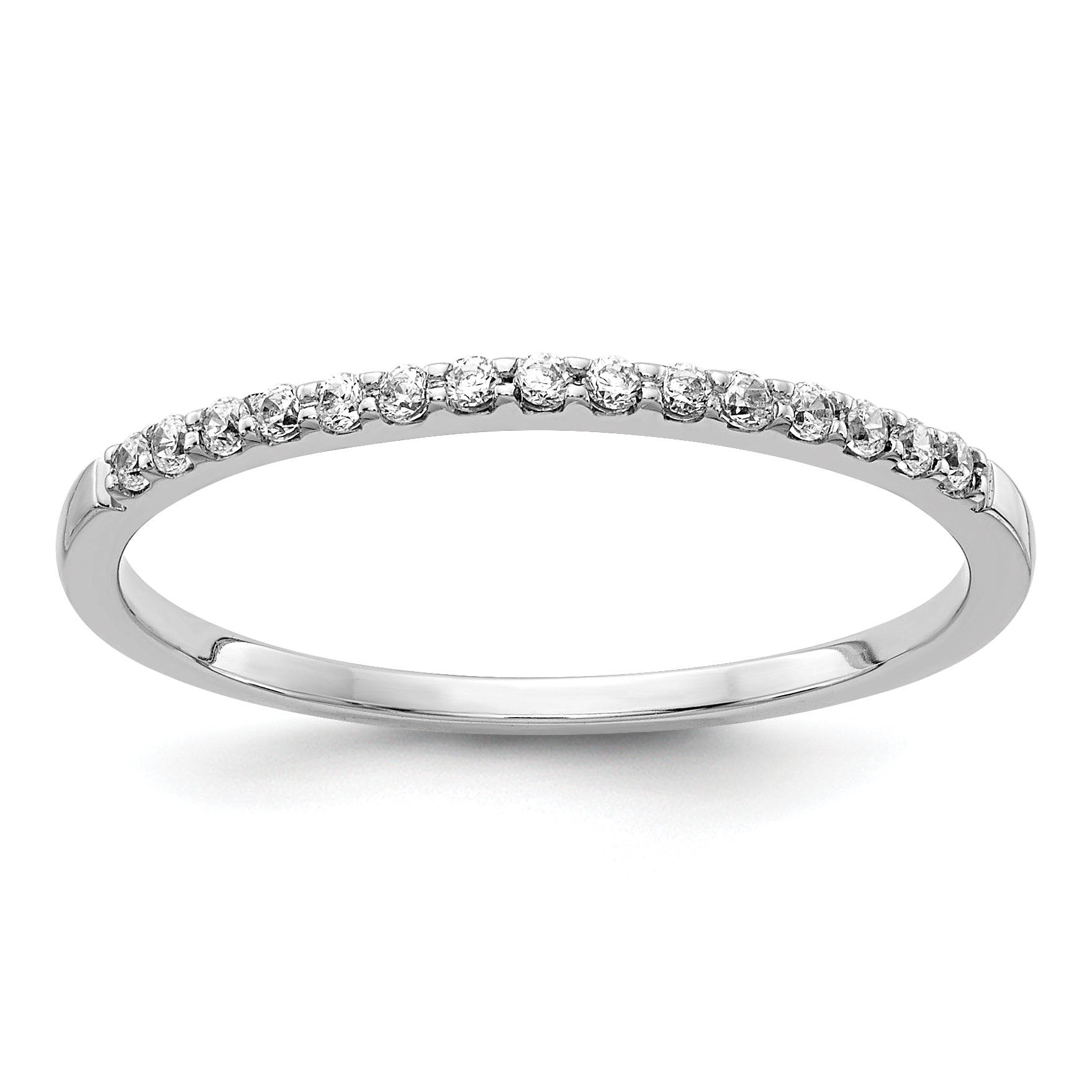 10K White Gold Diamond Band Main image