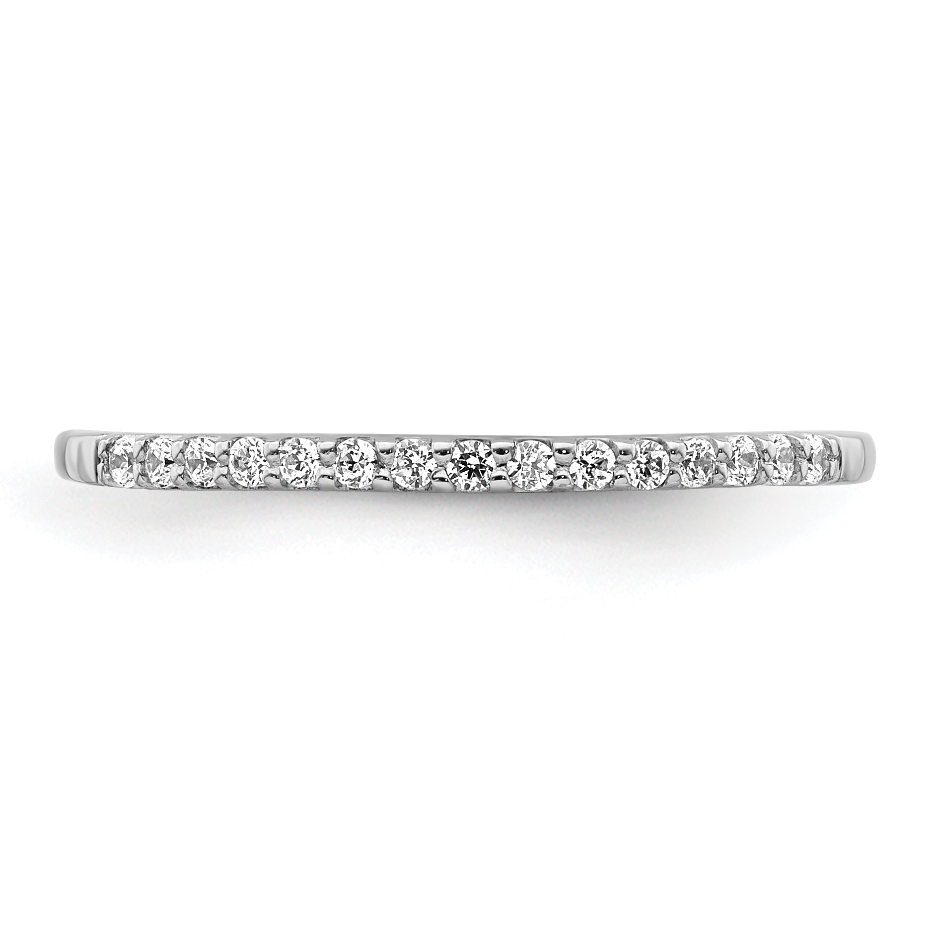 14k White Gold Diamond Band