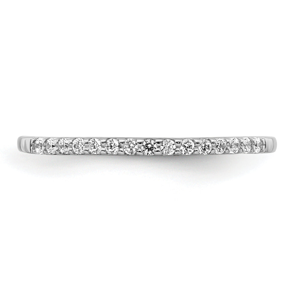 14k White Gold Diamond Band