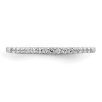 14k White Gold Diamond Band