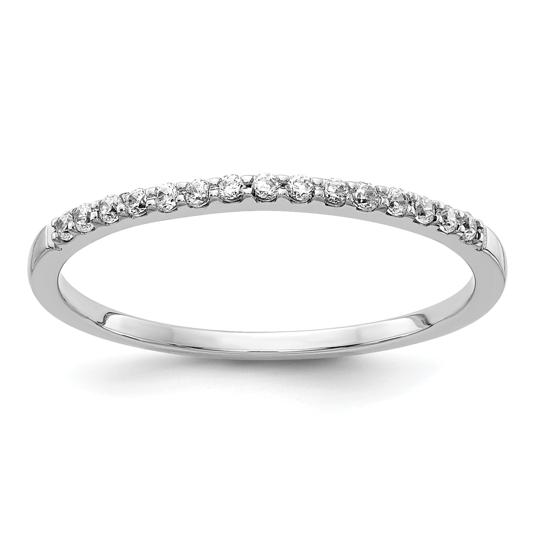 14k White Gold Diamond Band Main image