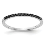 10K White Gold Black Diamond Band