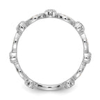 14k White Gold Diamond Fancy Band