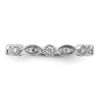 14k White Gold Diamond Fancy Band