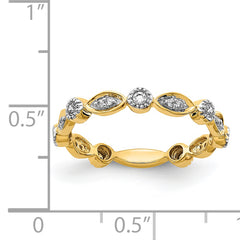14k Diamond Fancy Band
