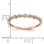 10K Rose Gold Diamond Fancy Band