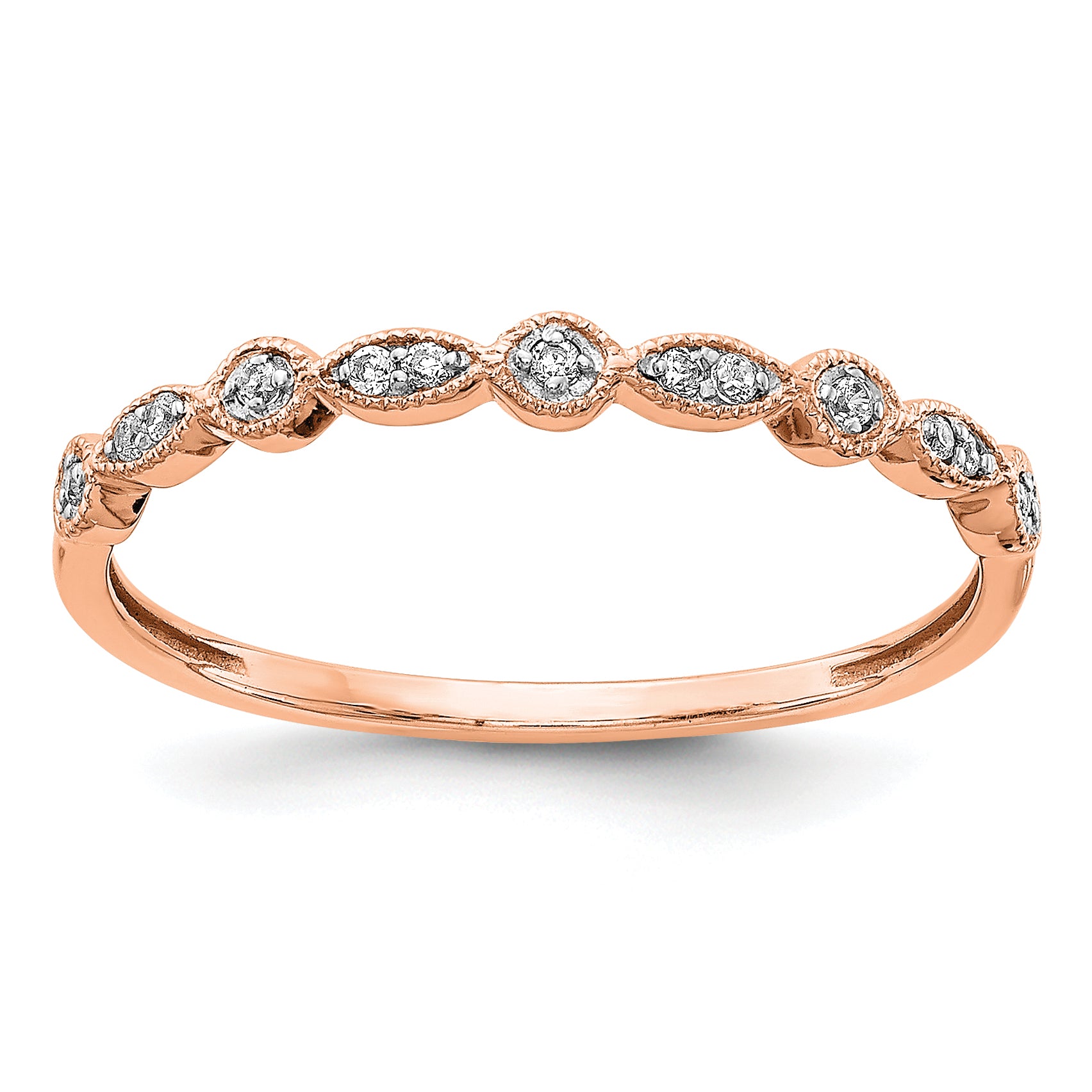 10K Rose Gold Diamond Fancy Band Main image