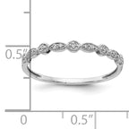 10K White Gold Diamond Fancy Band