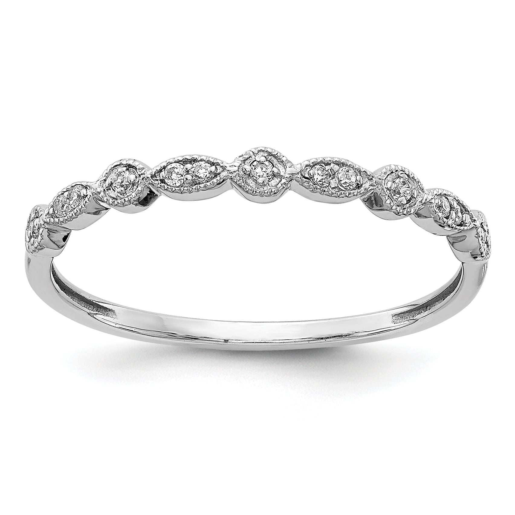 10K White Gold Diamond Fancy Band Main image