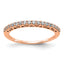 14k Rose Gold Polished Diamond Band