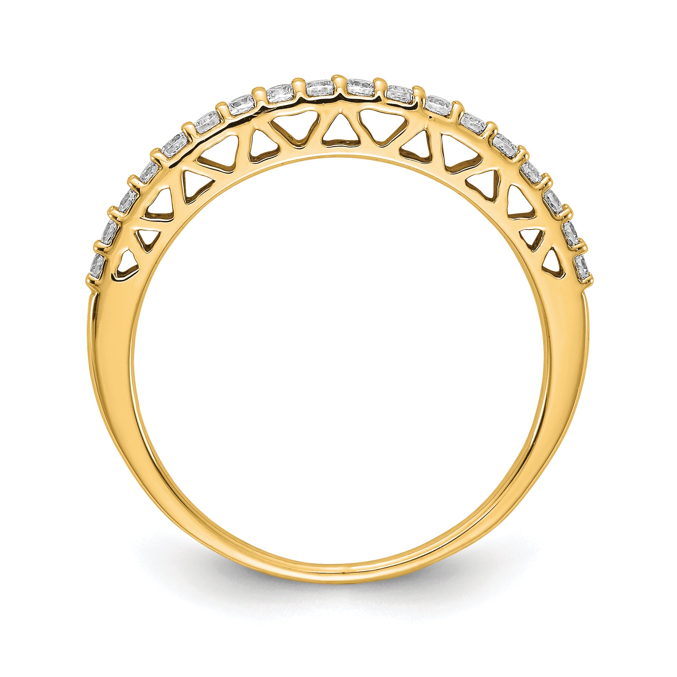 14k 1/4 carat Lab Grown Diamond VS/SI+ G+ Complete Wedding Band Secondary image