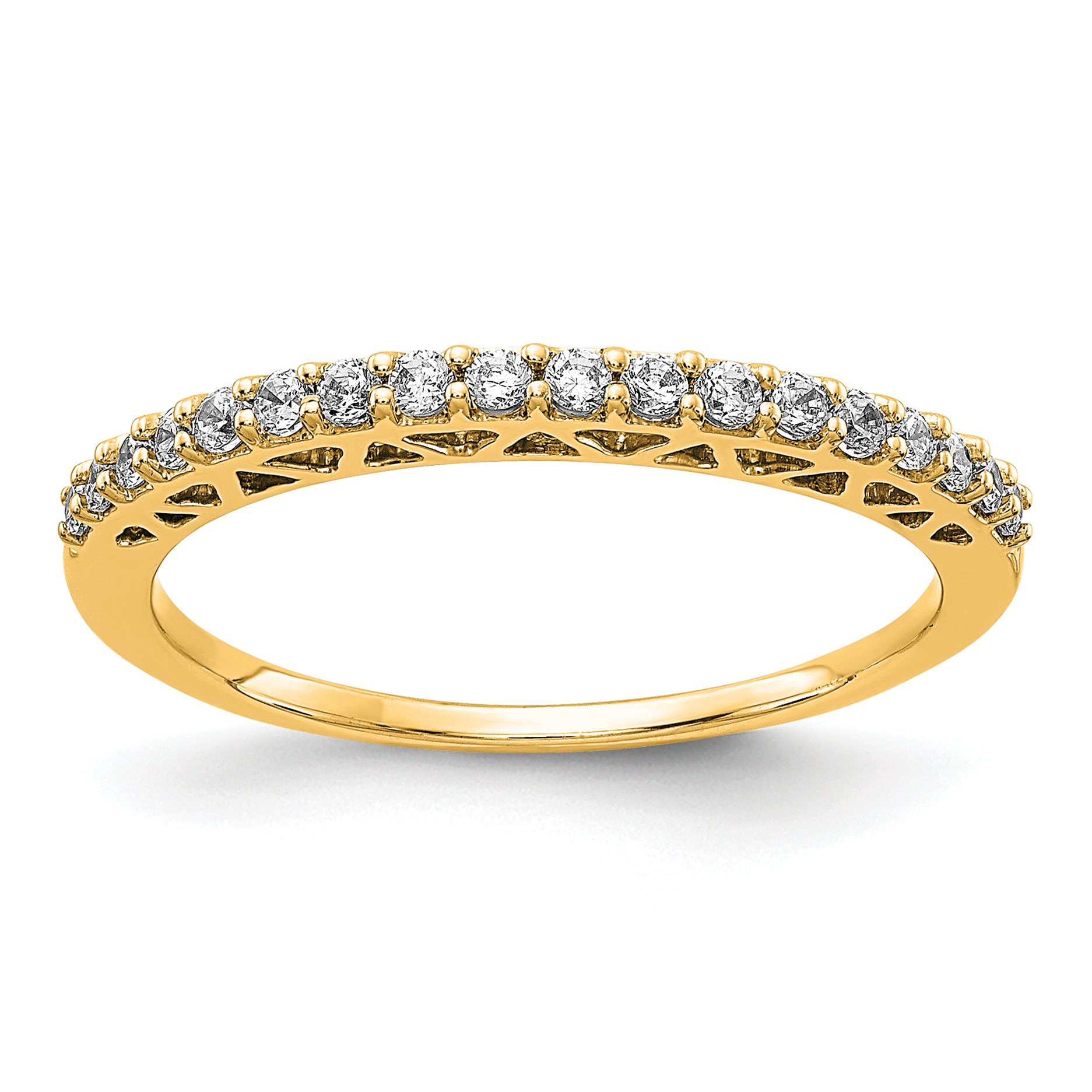 14k 1/4 carat Lab Grown Diamond VS/SI+ G+ Complete Wedding Band Main image