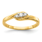 10k Yellow Gold 3-stone Diamond Ring