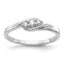 14k White Gold 3-stone Diamond Ring
