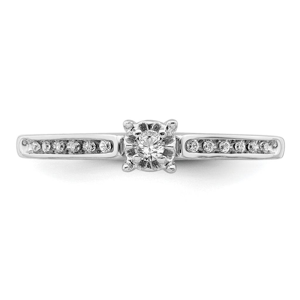 14k White Gold Diamond Ring