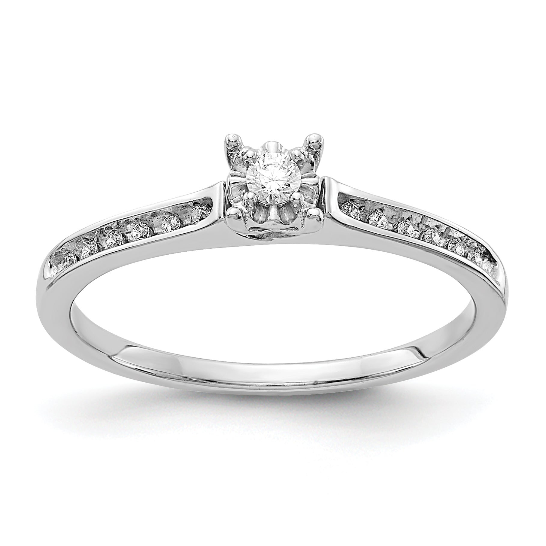 14k White Gold Diamond Ring Main image