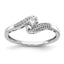 Diamond Bypass Ring in 14K White Gold (1/6 ct. tw.), Size 7 - Sophia Jewelers