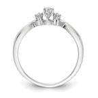 10k White Gold 3-stone Diamond Ring