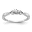 10k White Gold 3-stone Diamond Ring
