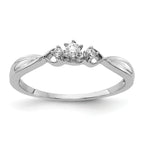 14k White Gold 3-stone Diamond Ring