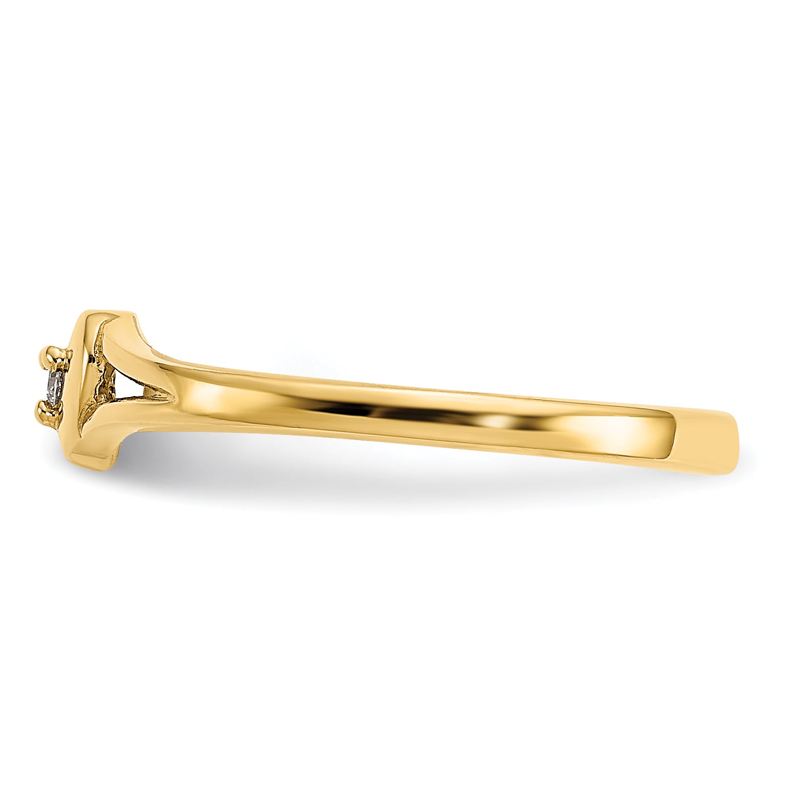 10K .01ct Diamond Heart Toe Ring