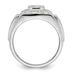 14k White Gold 1/2 carat Lab Grown Diamond VS/SI+ G+ Complete Men's Ring