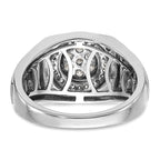14k White Gold 1/2 carat Lab Grown Diamond VS/SI+ G+ Complete Men's Ring