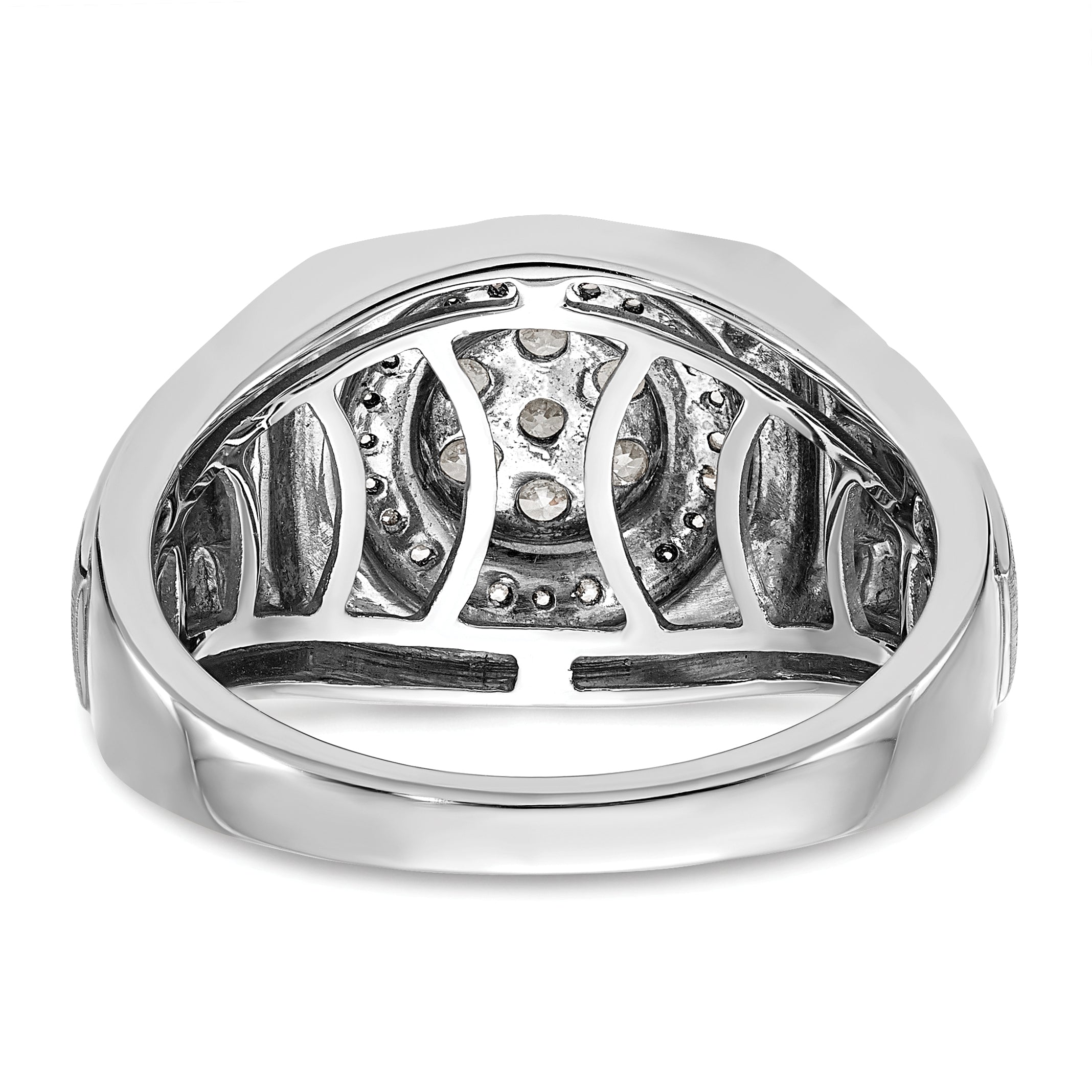 14k White Gold 1/2 carat Lab Grown Diamond VS/SI+ G+ Complete Men's Ring
