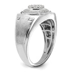 14k White Gold 1/2 carat Lab Grown Diamond VS/SI+ G+ Complete Men's Ring
