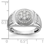 14k White Gold 1/2 carat Lab Grown Diamond VS/SI+ G+ Complete Men's Ring