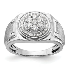 14k White Gold 1/2 carat Lab Grown Diamond VS/SI+ G+ Complete Men's Ring