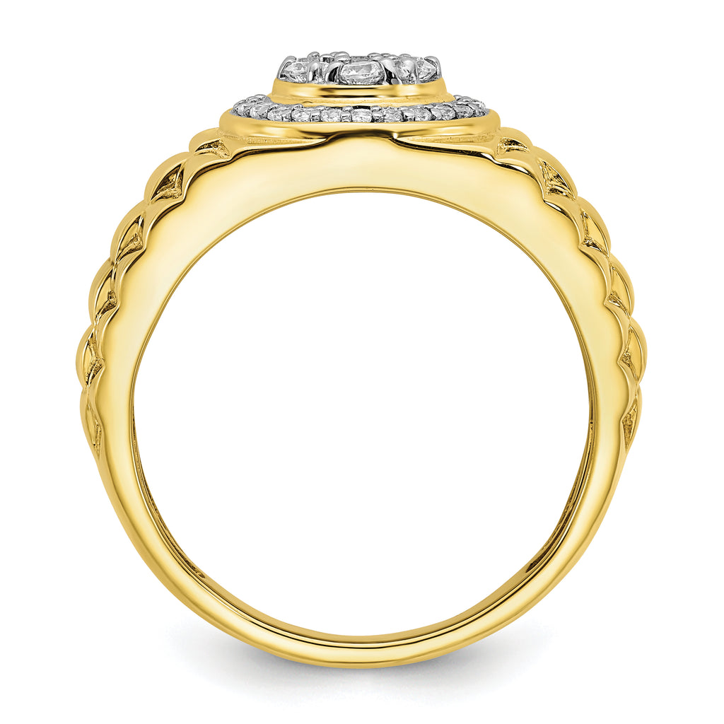 10k 1/2 carat Lab Grown Diamond VS/SI+ G+ Complete Men's Ring