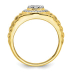 10k 1/2 carat Lab Grown Diamond VS/SI+ G+ Complete Men's Ring