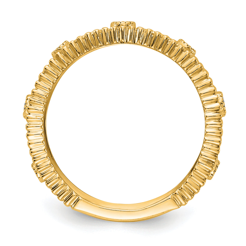 14k 1/4 carat Lab Grown Diamond VS/SI+ G+ Complete Fashion Band