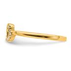 10K Diamond Double Heart Ring