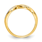 10K w/Rhodium Diamond MOM Ring
