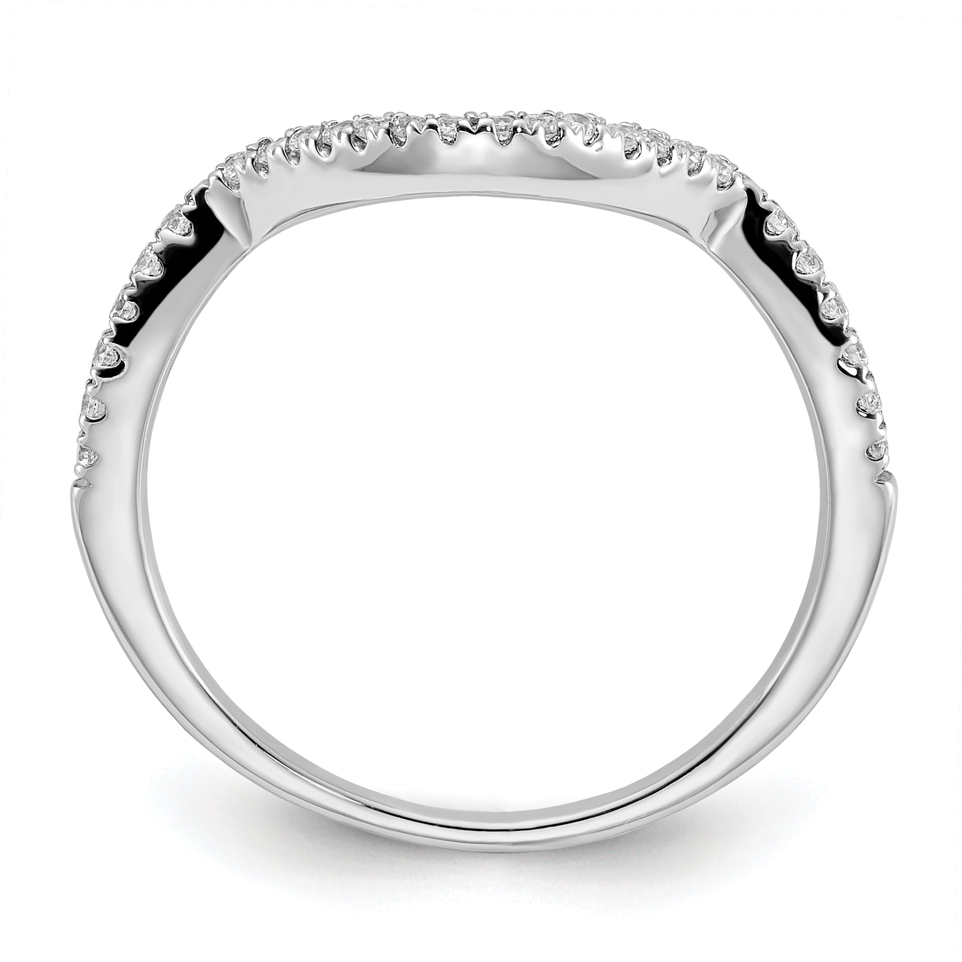14K White Gold Lab Grown Diamond VS/SI+ G+ Wedding Band