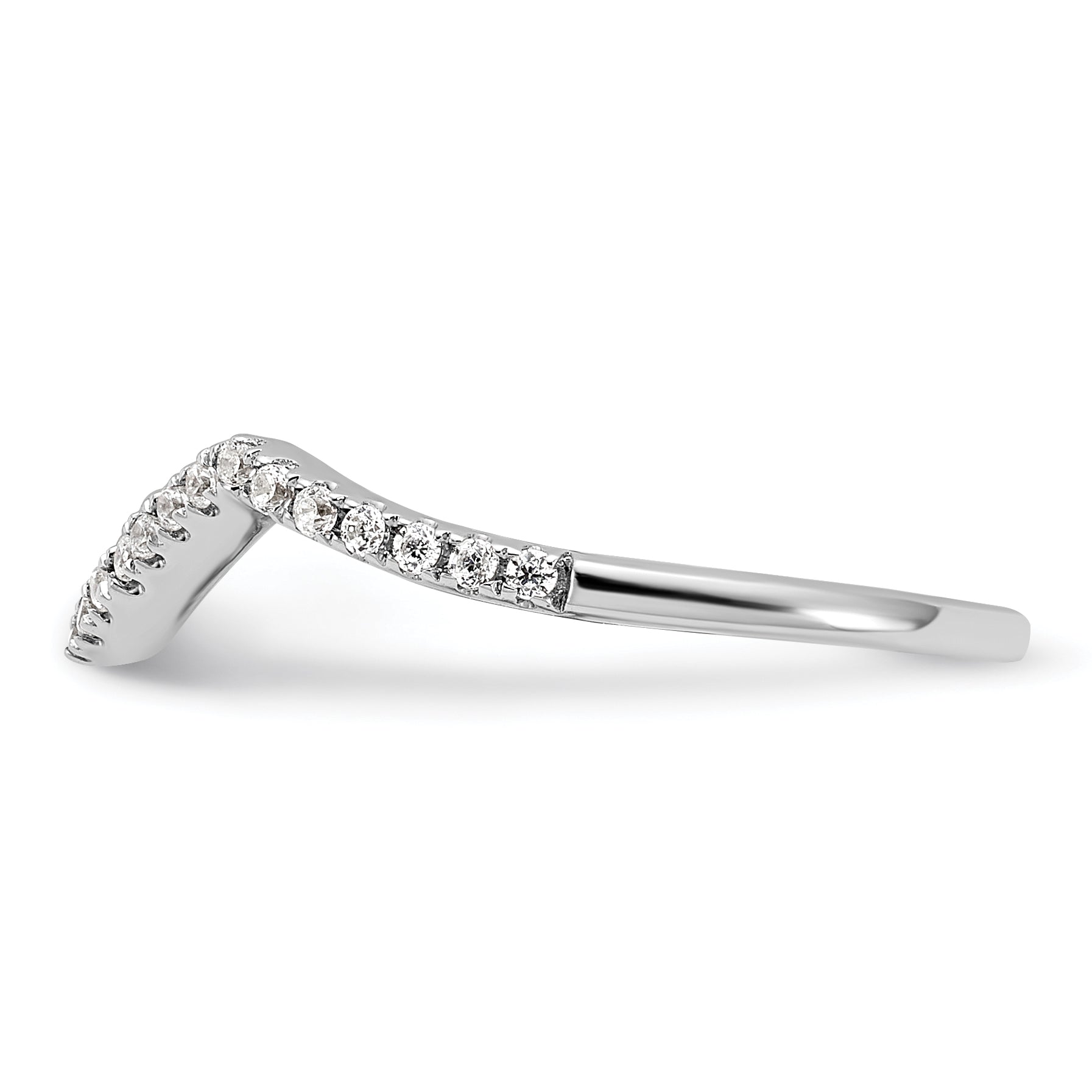 14K White Gold Lab Grown Diamond VS/SI+ G+ Wedding Band
