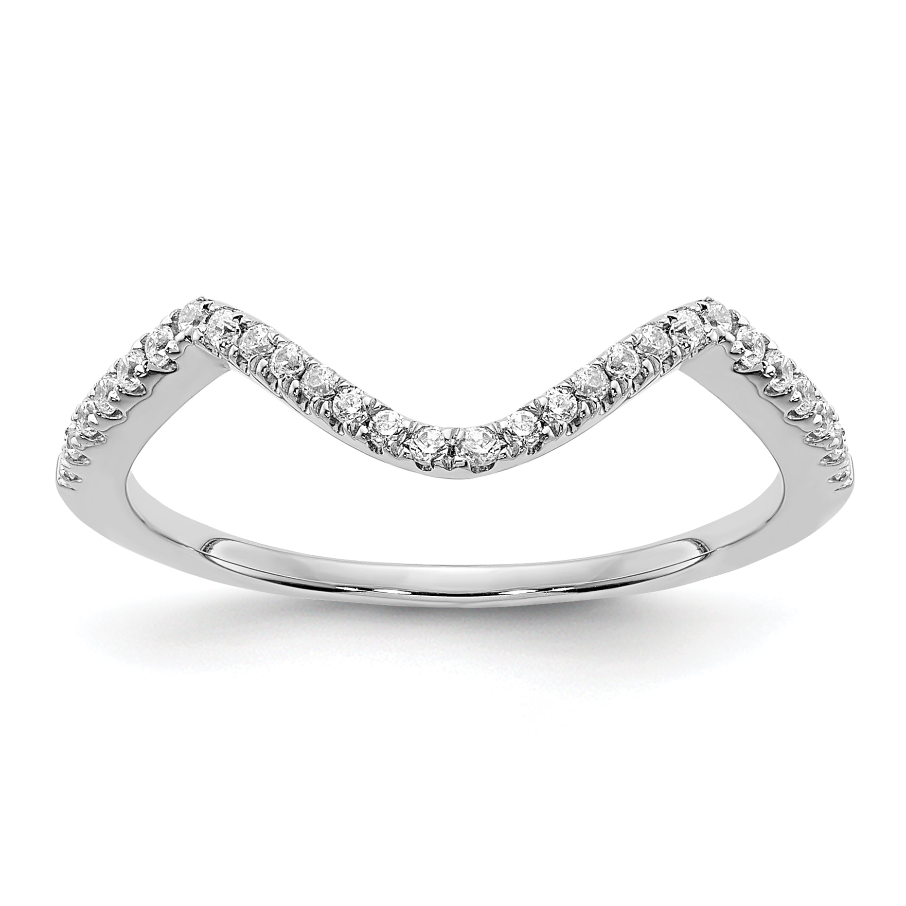 14K White Gold Lab Grown Diamond VS/SI+ G+ Wedding Band