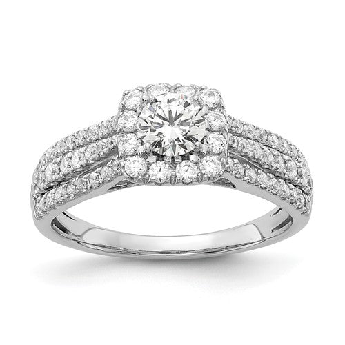 Lab-Grown Diamond Halo Engagement Ring in 14K White Gold (1 ct. tw.), Size 7 - Sophia Jewelers Main image