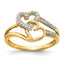 10K Diamond Hearts Ring