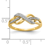 10K Diamond Infinity Symbol Ring