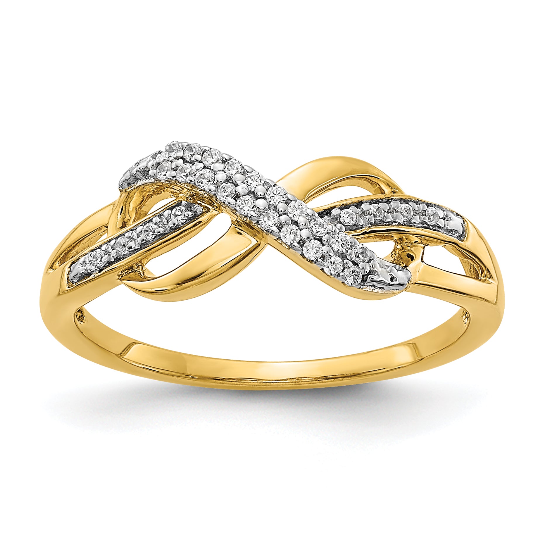 10K Diamond Infinity Symbol Ring Main image