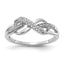 Infinity Symbol Ring in 14K White Gold (1/10 ct. tw.), Size 7 - Sophia Jewelers