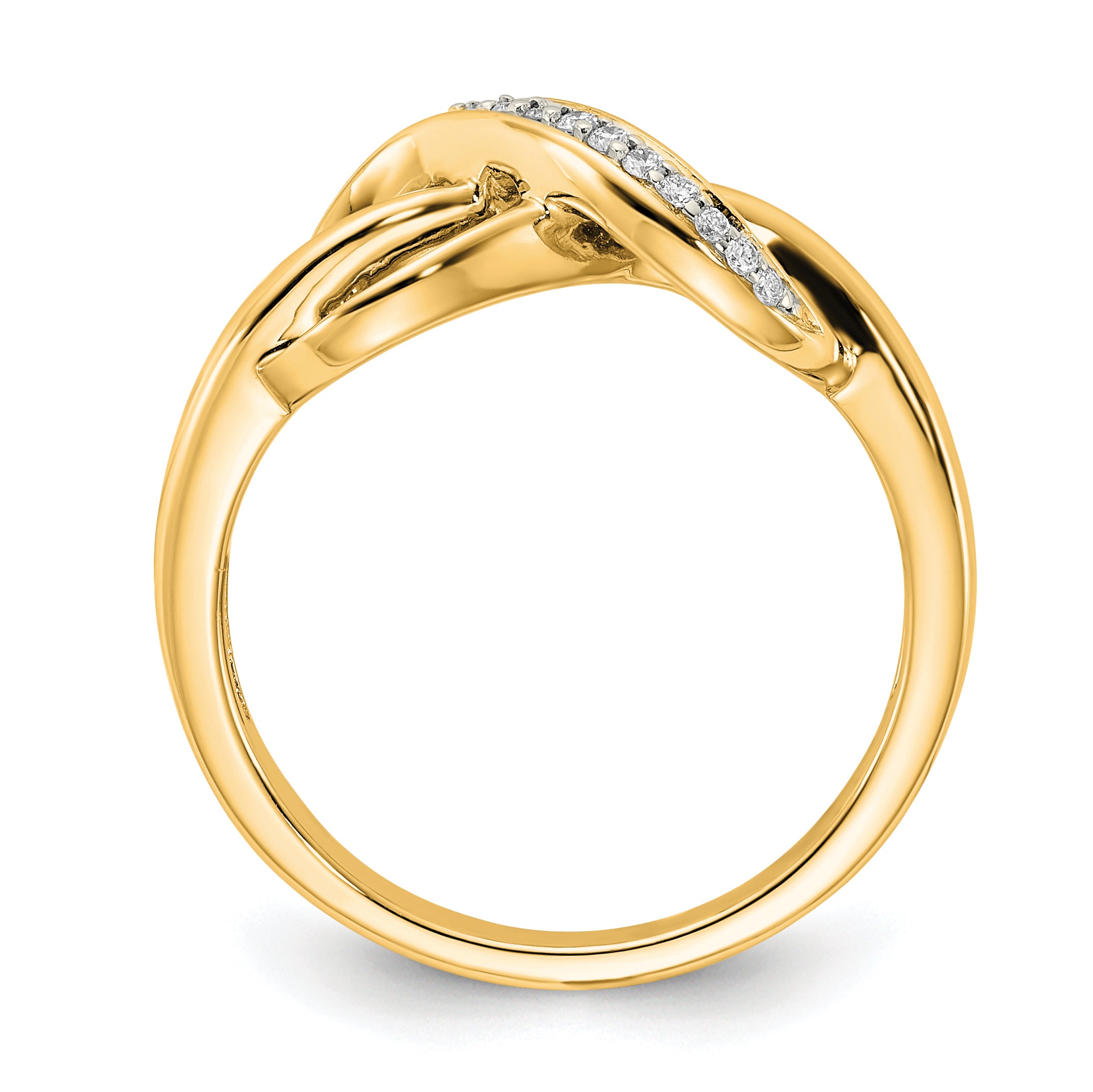 10K Diamond Infinity Ring
